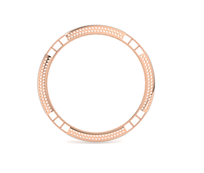Elegant Rose Gold Diamond Cut Bangle for Women