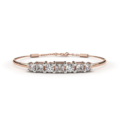 Radiant Bracelet with Round and Princess-Cut Crystals