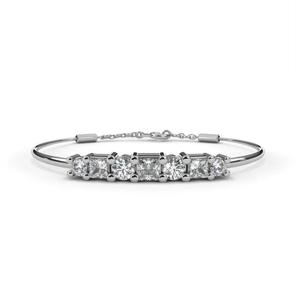 Radiant Bracelet with Round and Princess-Cut Crystals