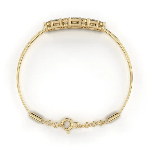 radiant bracelet with round and princess-cut crystals