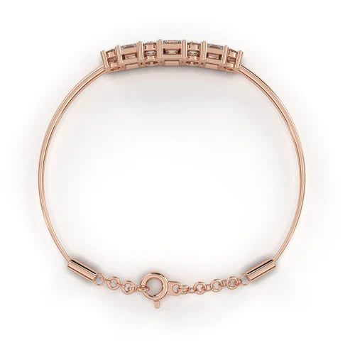 radiant bracelet with round and princess-cut crystals