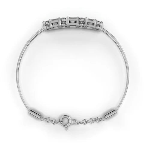 Radiant Bracelet with Round and Princess-Cut Crystals