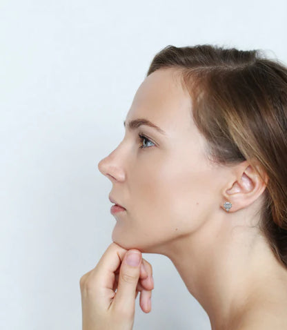 Floral Diamond Cluster Earrings with Marquise Drop
